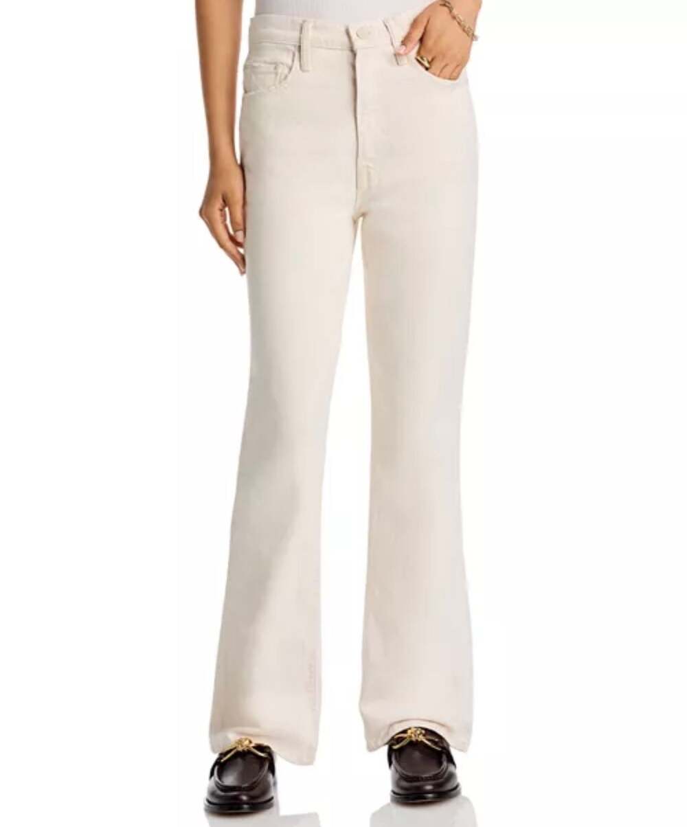 NWT MOTHER The Scooter Skimp Jeans in Natural Selection White, 32